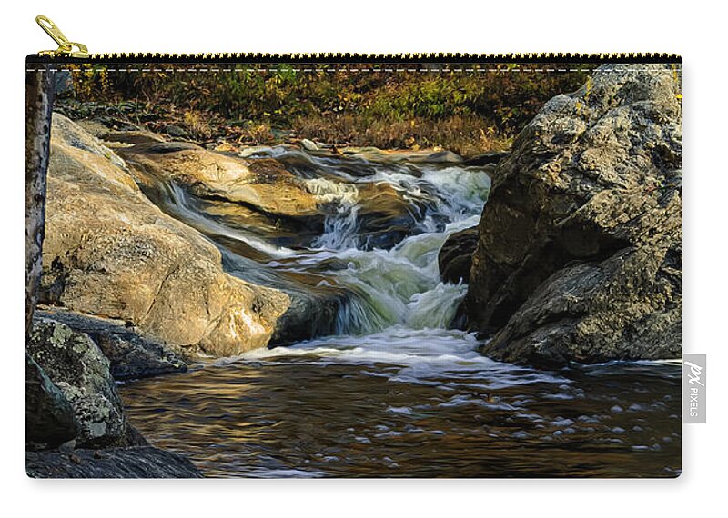 Autumn Zip Pouch featuring the photograph Stream In Autumn No.17 by Mark Myhaver