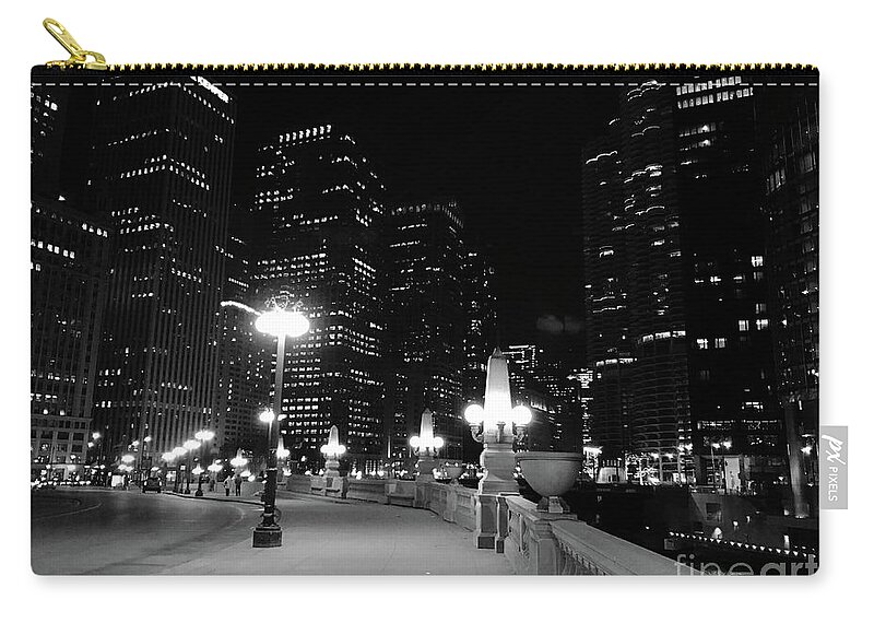 Chicago Zip Pouch featuring the photograph Streets by Dennis Richardson