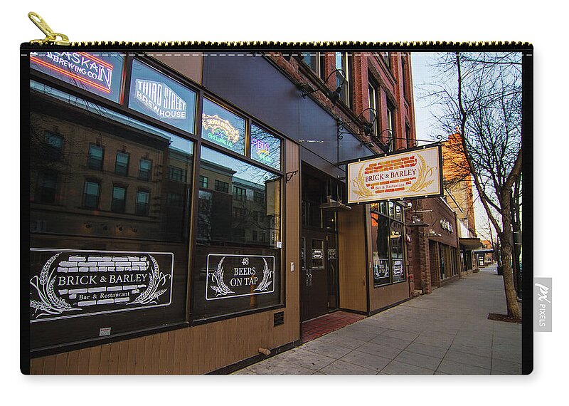 North 3rd Street Zip Pouch featuring the photograph Streets of Grand Forks by Jana Rosenkranz