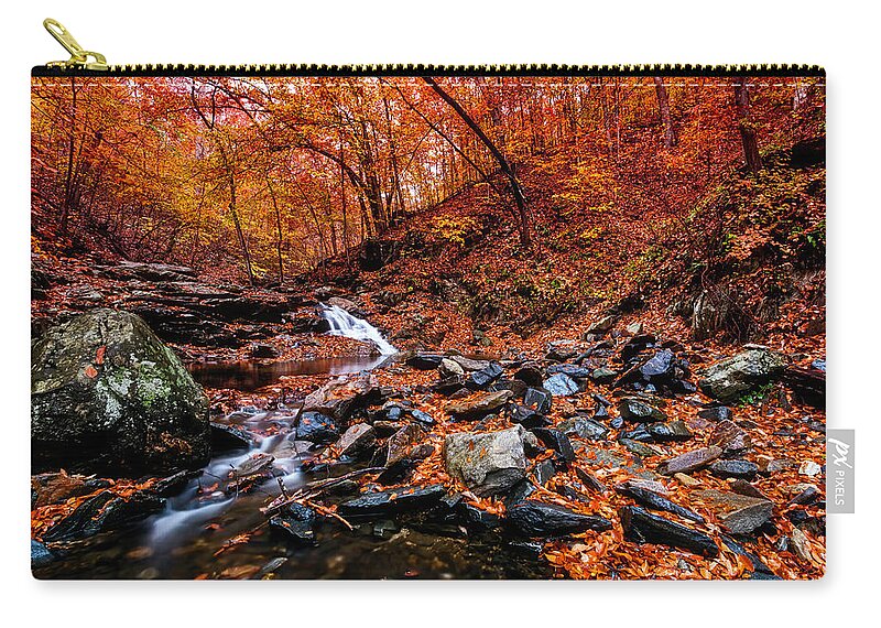 Patapsco State Park Zip Pouch featuring the photograph Stress Relief by Edward Kreis