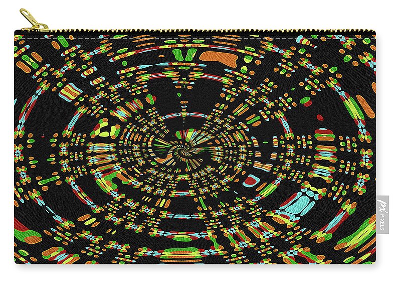 String Drawing Abstract #9 Zip Pouch featuring the digital art String Drawing Abstract #9 by Tom Janca