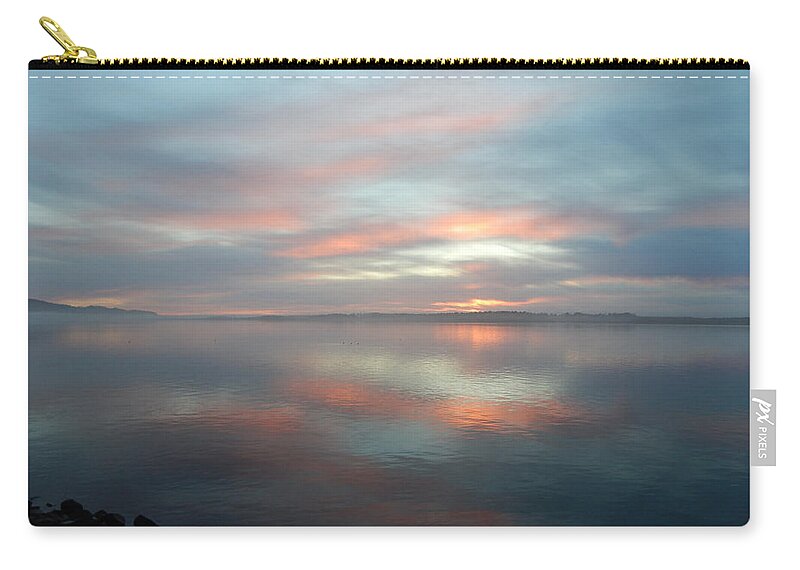 Galleryofhope Carry-all Pouch featuring the photograph Striped Sunset With Lifeline # by Gallery Of Hope 