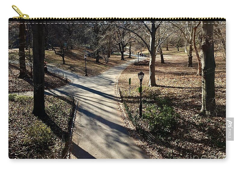 Central Park Zip Pouch featuring the photograph Stroll #1 by Dennis Richardson