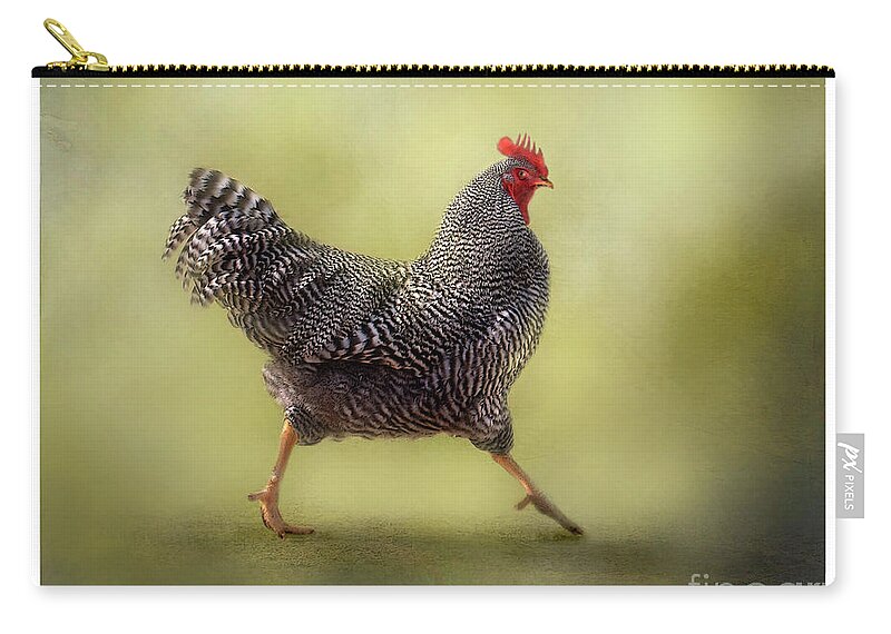 Rooster Zip Pouch featuring the photograph Strutting that Stuff by Kathy Russell