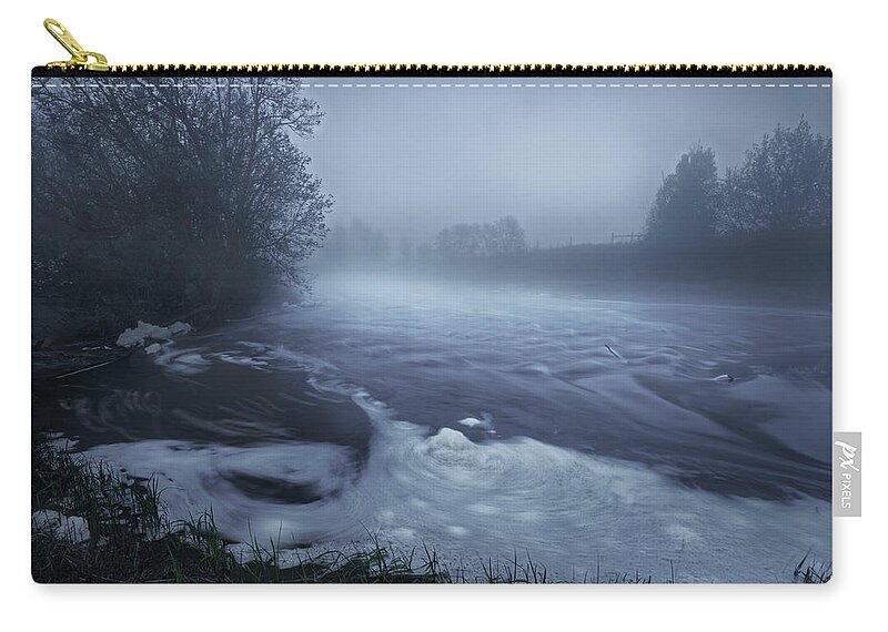 River Zip Pouch featuring the photograph Sturgeon River by Dan Jurak