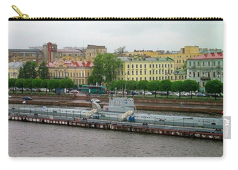 Submarine Zip Pouch featuring the photograph Submarine Museum in Russia by Betty Buller Whitehead