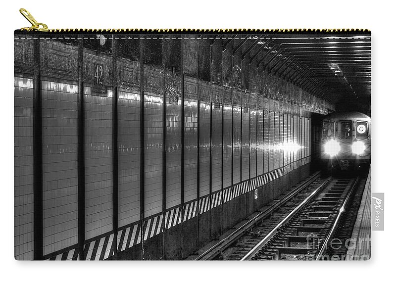 New York City Zip Pouch featuring the photograph Subway by Steve Brown