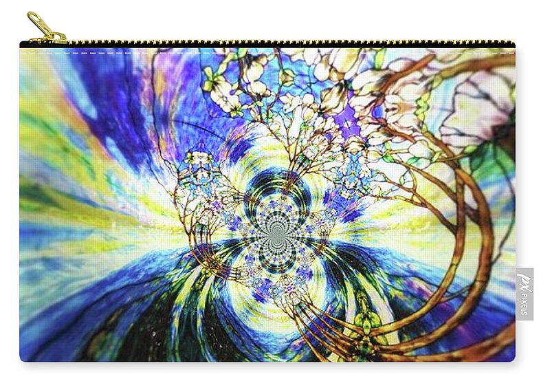 Abstract Zip Pouch featuring the photograph Sucked into the Vortex by Stacie Siemsen