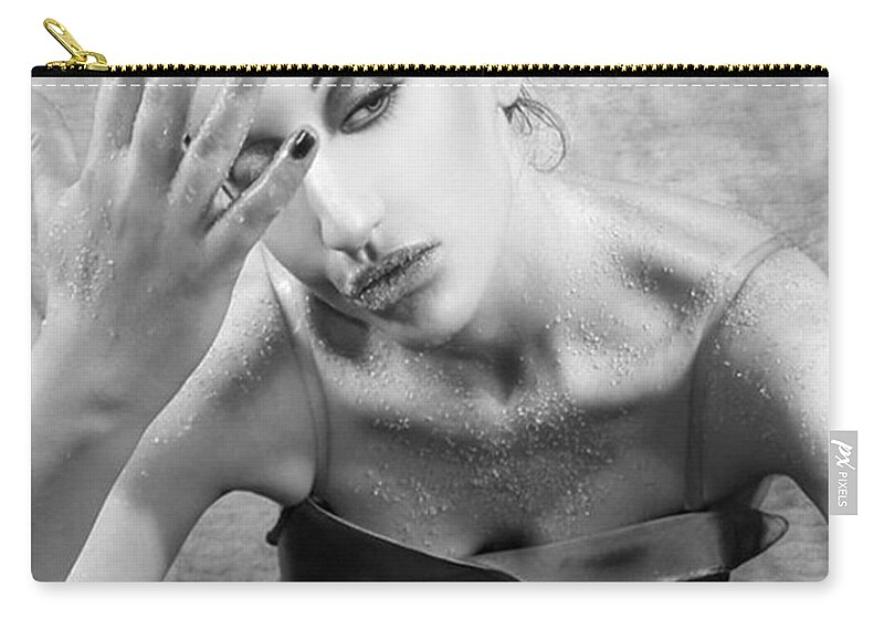 Beauty Zip Pouch featuring the photograph Textured Emotions by Jaeda DeWalt