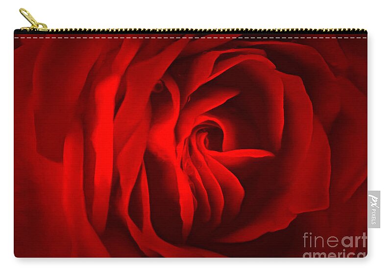 Rose Zip Pouch featuring the photograph Sultry Mood by Krissy Katsimbras