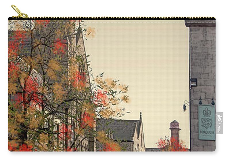 Lancaster Zip Pouch featuring the digital art Sulyard Street from Dalton Square by Joe Tamassy