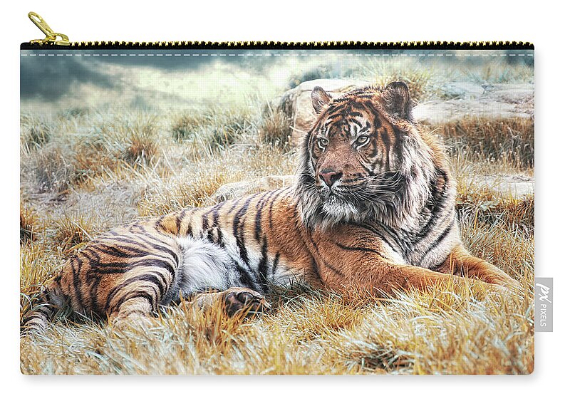 Animals Zip Pouch featuring the photograph Sumatran Tiger by Joachim G Pinkawa