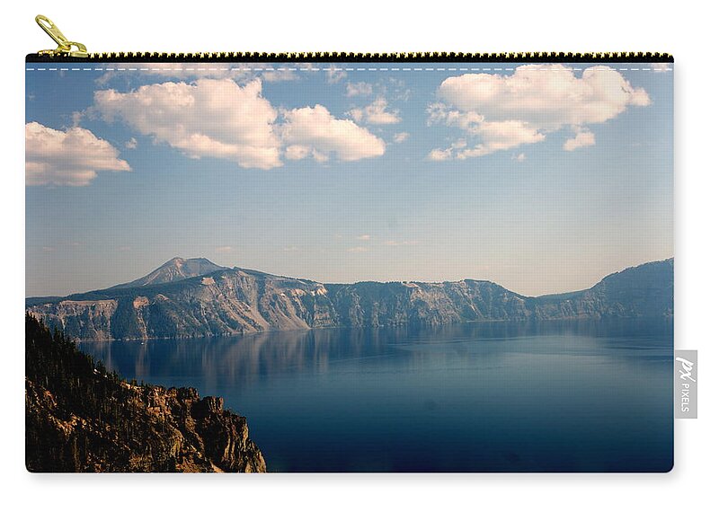 Blue Lake Zip Pouch featuring the photograph Summer at Crater Lake by Beth Collins