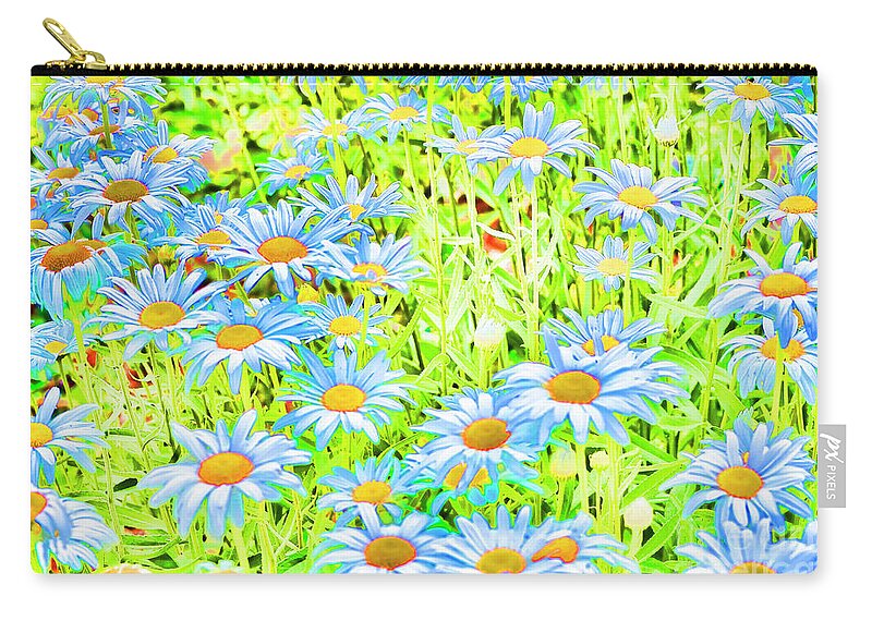 Daisies Zip Pouch featuring the photograph Summer Blues by Traci Cottingham