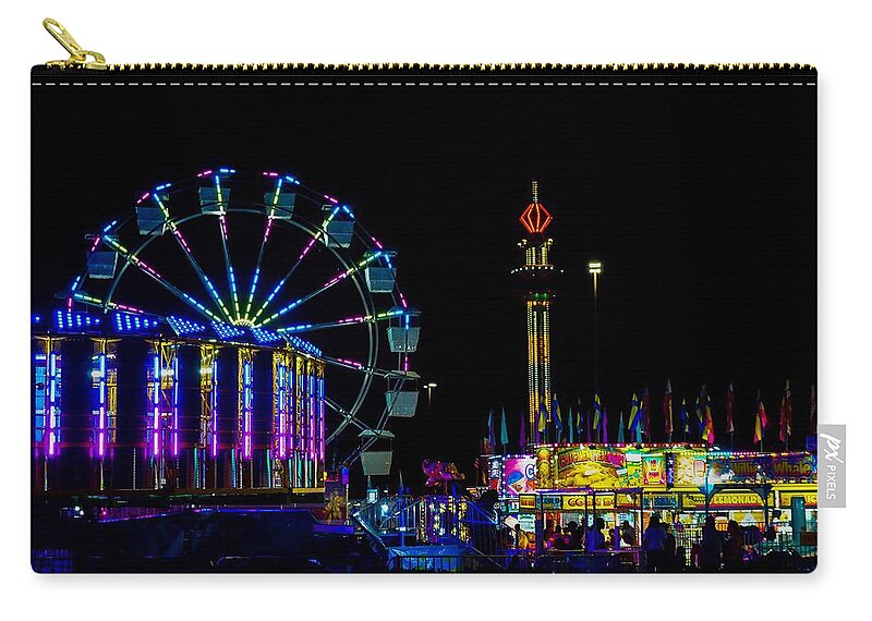  Zip Pouch featuring the photograph Summer Carnival 8 by Rodney Lee Williams