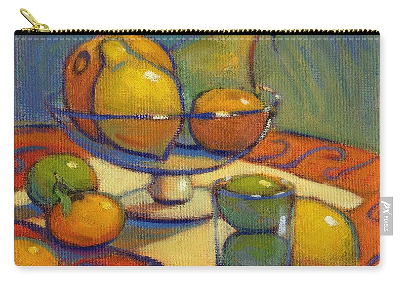 Fruit Zip Pouch featuring the painting Summer Crop by Konnie Kim