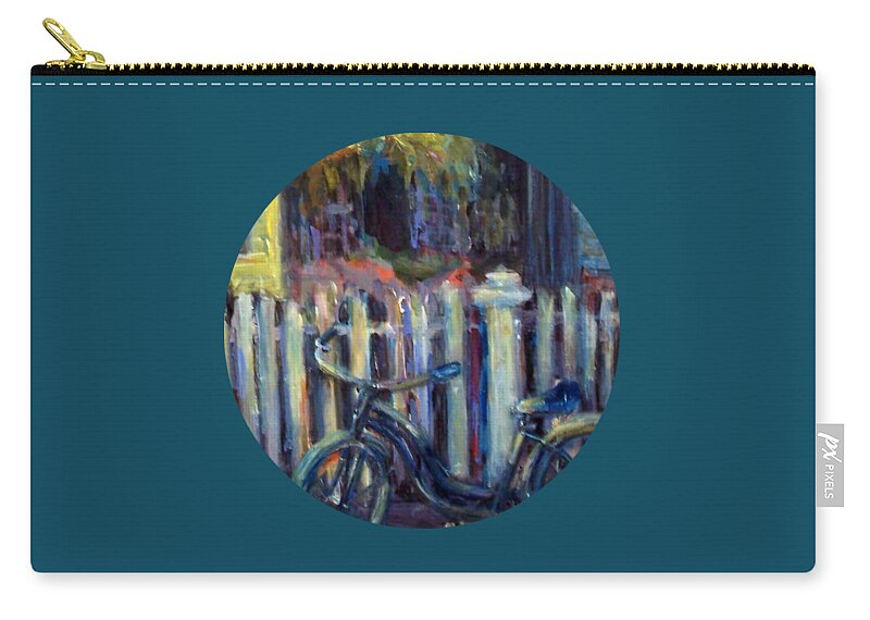 Village Scene Zip Pouch featuring the painting Summer Days by Mary Wolf