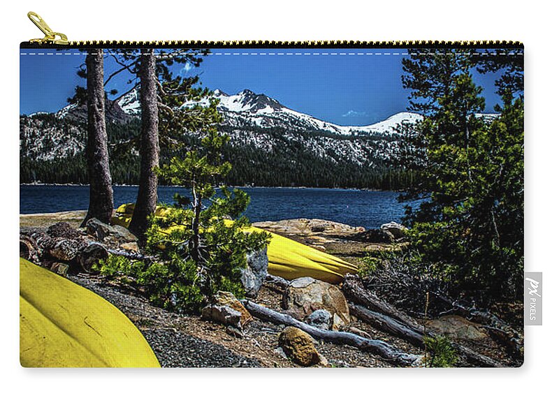 Kayak Zip Pouch featuring the photograph Summer in the Sierra by Steph Gabler