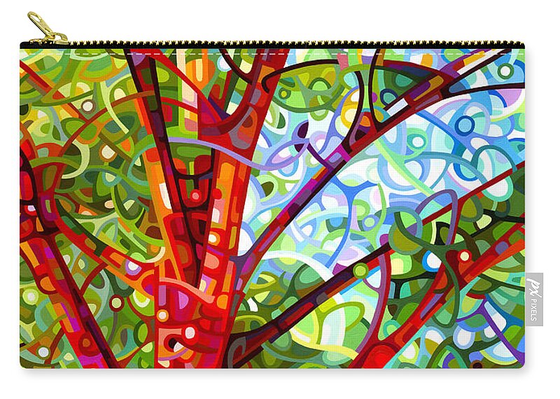 Contemporary Carry-all Pouch featuring the painting Summer Medley by Mandy Budan