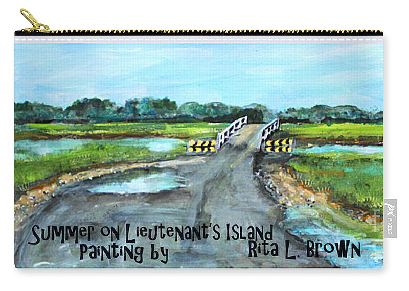 Lieutenant's Island Zip Pouch featuring the painting Summer on Lieutenant's Island by Rita Brown