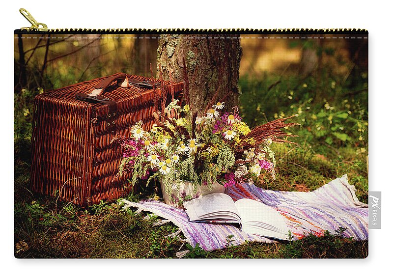 Summer Zip Pouch featuring the photograph Summer Picnic by Mountain Dreams
