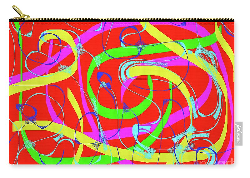 Abstract Zip Pouch featuring the painting Summer Rhythm by Chani Demuijlder