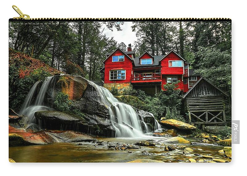 Living Waters Ministry Carry-all Pouch featuring the photograph Summer Time at Living Waters Ministry and Shoals Creek Falls by Carol Montoya