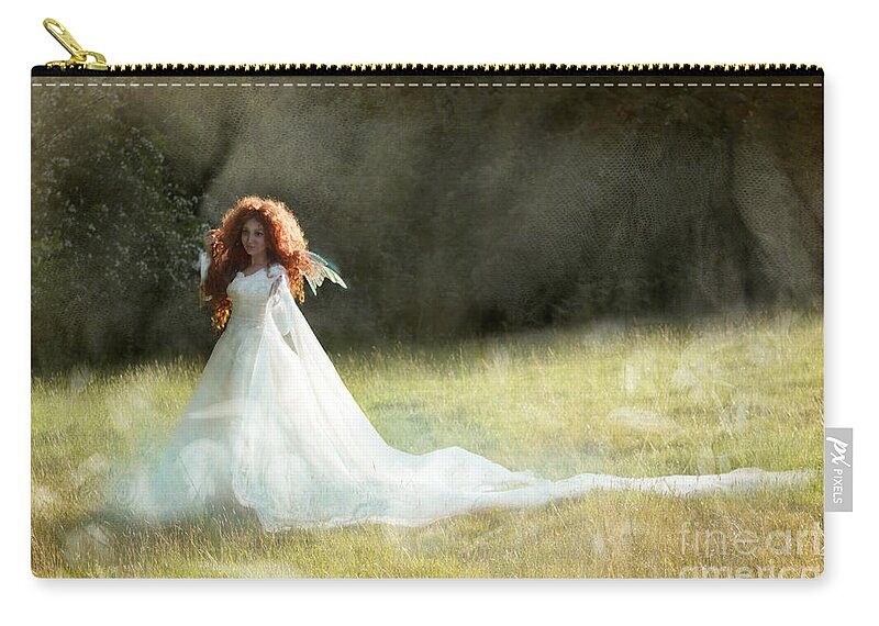 Fairy Zip Pouch featuring the photograph Summer time fairy by Ang El