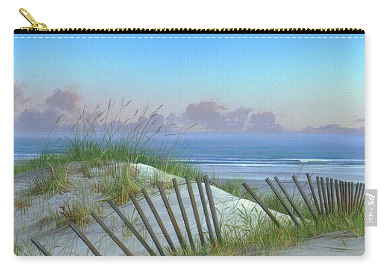 Ocean Zip Pouch featuring the painting Summertime by Mike Brown