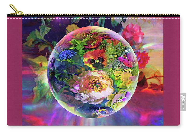 Flowers Carry-all Pouch featuring the painting Summertime Passing by Robin Moline