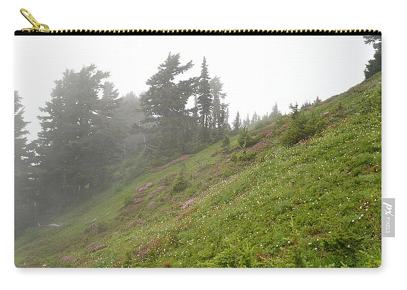 Field Zip Pouch featuring the photograph Summit Shroud by Brian O'Kelly