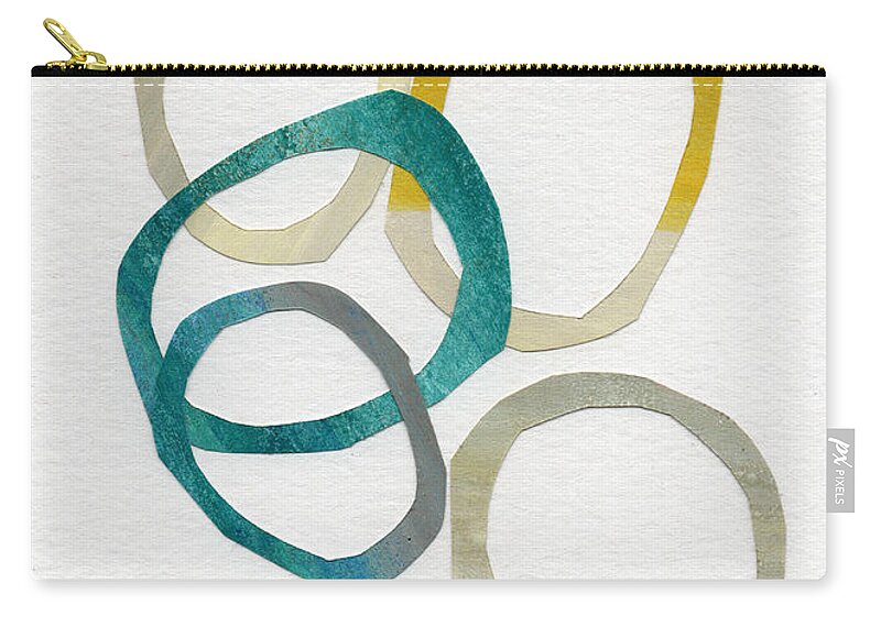 Abstract Art Carry-all Pouch featuring the mixed media Sun and Sky- abstract art by Linda Woods