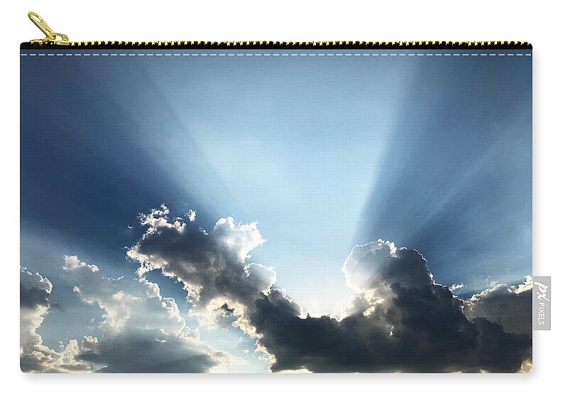 Clouds Zip Pouch featuring the photograph Sunburst by Jeff Iverson