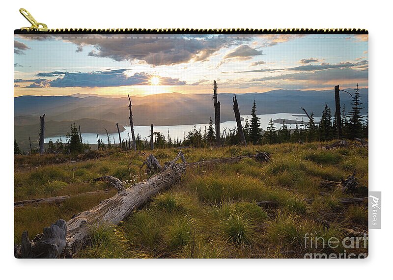 Bonner County Zip Pouch featuring the photograph Sundance Sunset by Idaho Scenic Images Linda Lantzy