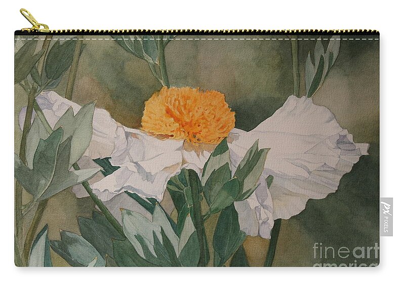 Flowers Zip Pouch featuring the painting Sundancer by Jan Lawnikanis