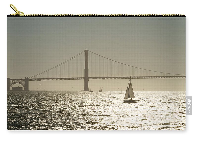 Sunday Sailling Zip Pouch featuring the photograph Sunday Sailing by Bonnie Follett