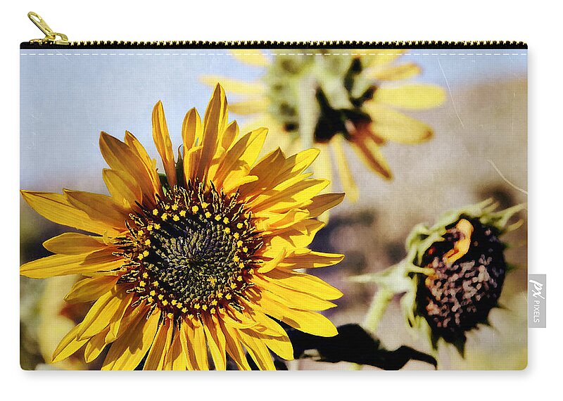 Glenn Mccarthy Zip Pouch featuring the photograph Sunflower Family Portrait by Glenn McCarthy Art and Photography