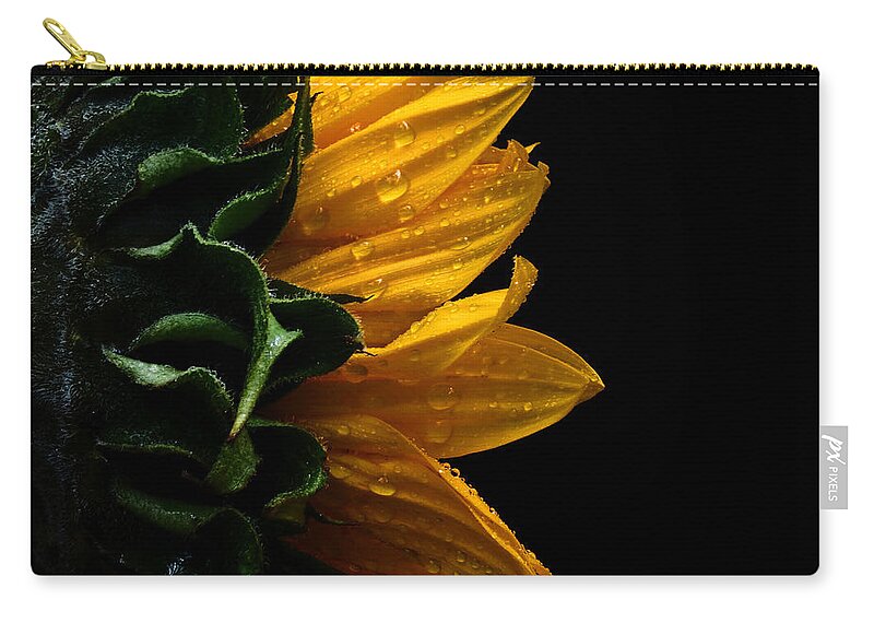 Adrian-deleon Zip Pouch featuring the photograph SunFlower Series III by Adrian De Leon Art and Photography