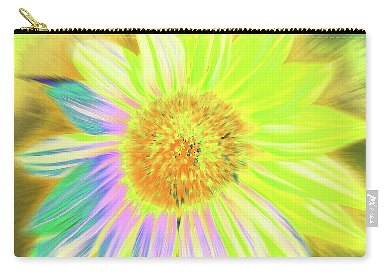 Sunflowers Zip Pouch featuring the photograph Sunluminary by Cris Fulton