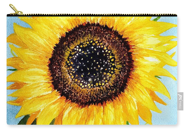 Sunflower Carry-all Pouch featuring the painting Sunny by Marlene Schwartz Massey