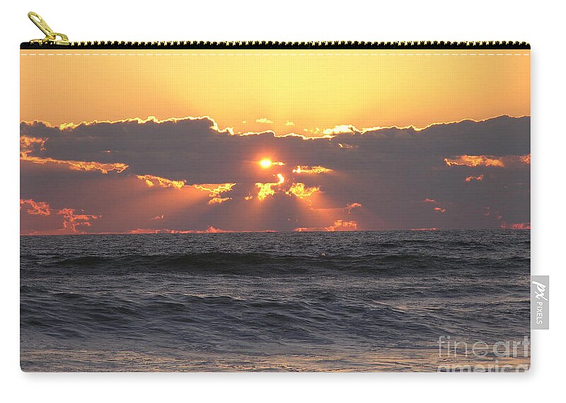 Sunrise Zip Pouch featuring the photograph Atlantic Ocean Sunrise 5-3-15 by Julianne Felton