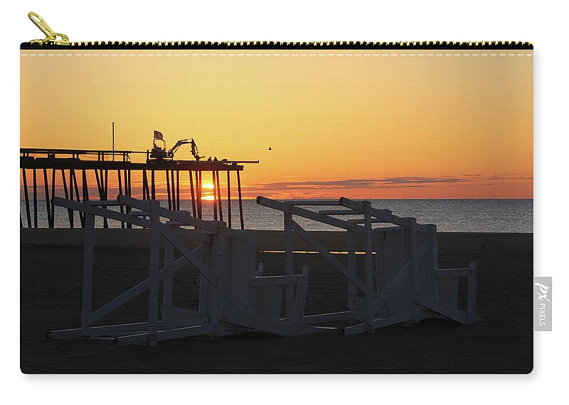 Sun Zip Pouch featuring the photograph Sunrise and Summer Coming by Robert Banach