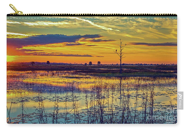 Bird Zip Pouch featuring the photograph Sunrise at a Wildlife Paradise by DB Hayes
