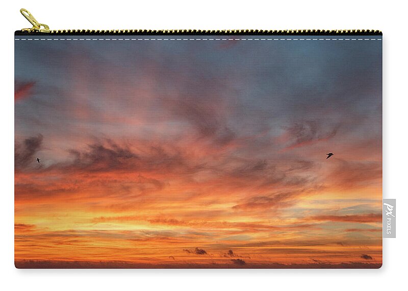 Kansas Zip Pouch featuring the photograph Sunrise at Cheyenne Bottoms 01 by Rob Graham