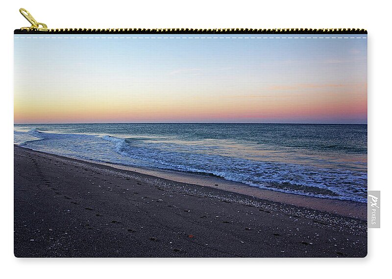 Manasota Key Zip Pouch featuring the photograph Sunrise At Manasota Key by Debbie Oppermann