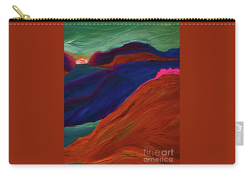 Castle Zip Pouch featuring the painting Sunrise Castle 2 by First Star Art