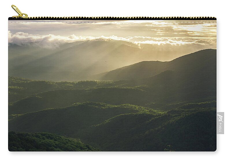 North Georgia Zip Pouch featuring the photograph Sunrise in North Georgia Mountains 4 by Andrea Anderegg