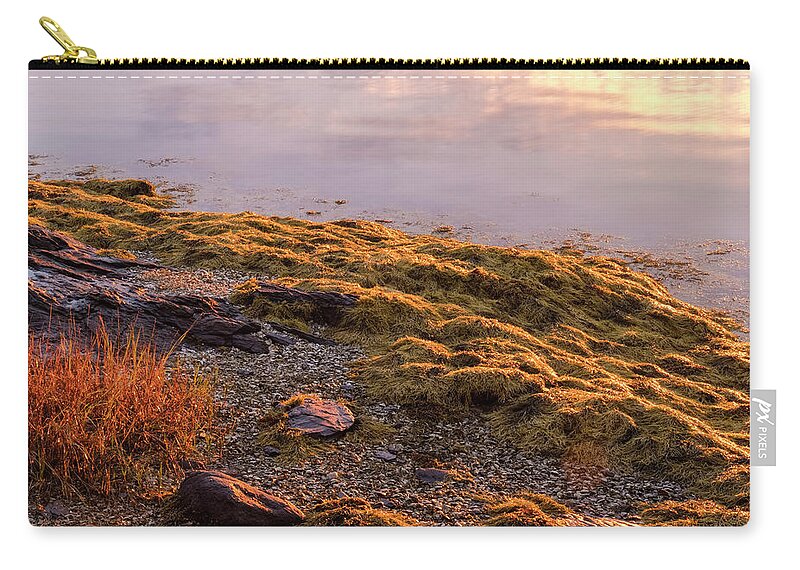 Maine Lobster Boats Zip Pouch featuring the photograph Sunrise Light by Tom Singleton
