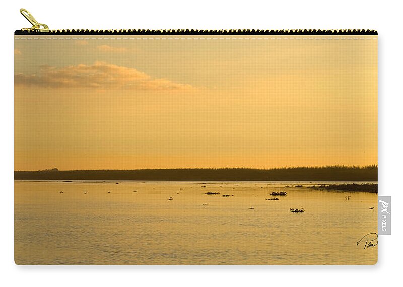 Gulf Of Mexico Zip Pouch featuring the photograph Sunrise Mississippi River Delta Louisiana by Paul Gaj