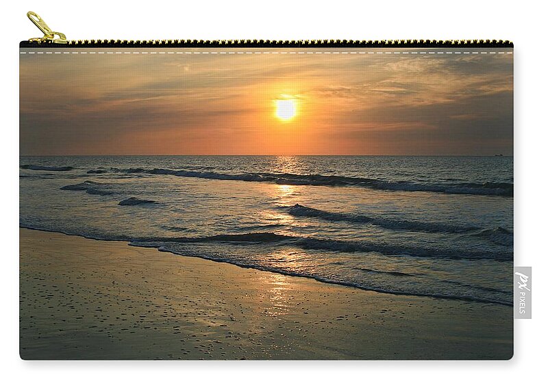 Sunset Zip Pouch featuring the photograph Sunrise Myrtle Beach by Scott Wood